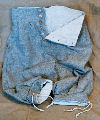 Hand sewn linen lined natural un-dyed grey russet breeches